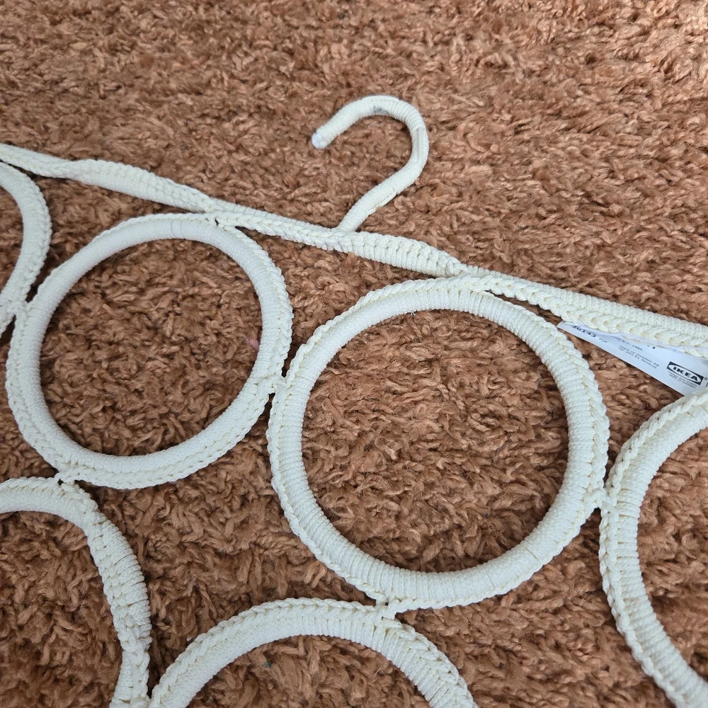 Ikea Komplement 28 (46) Piece Scarf Holder Cream